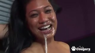 Lyla Lei To Give A Sloppy Blowjob Gets A Huge Messy Facial
